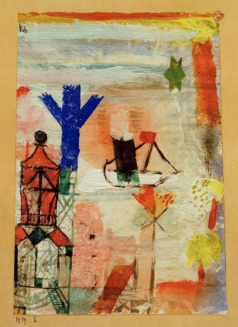 Liten dampbåt av Paul Klee