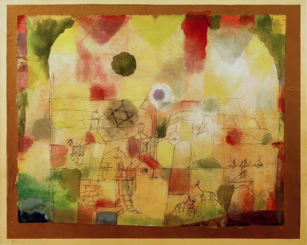 Kosmisk gjennomsyret landskap av Paul Klee