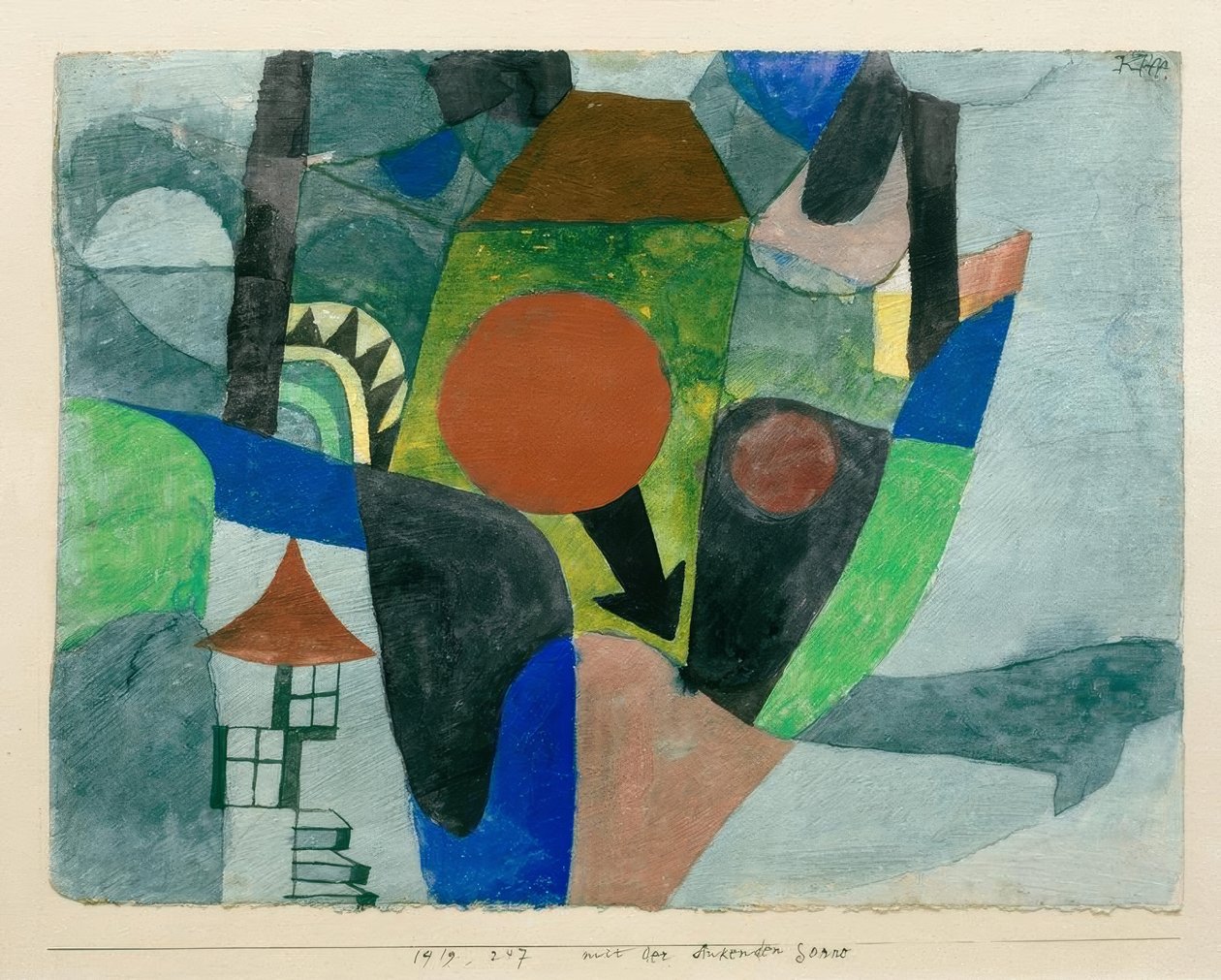 Landskap med solnedgangen av Paul Klee