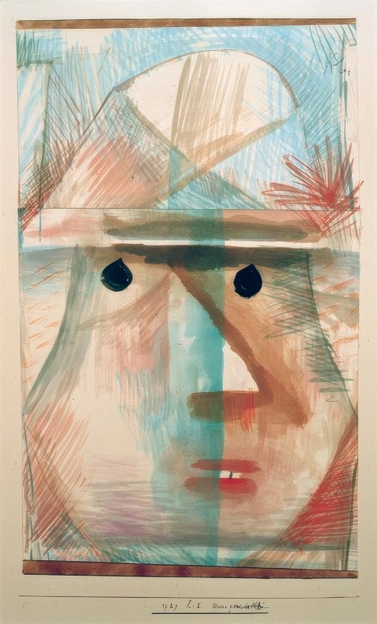 Mask komisk gammel mann av Paul Klee