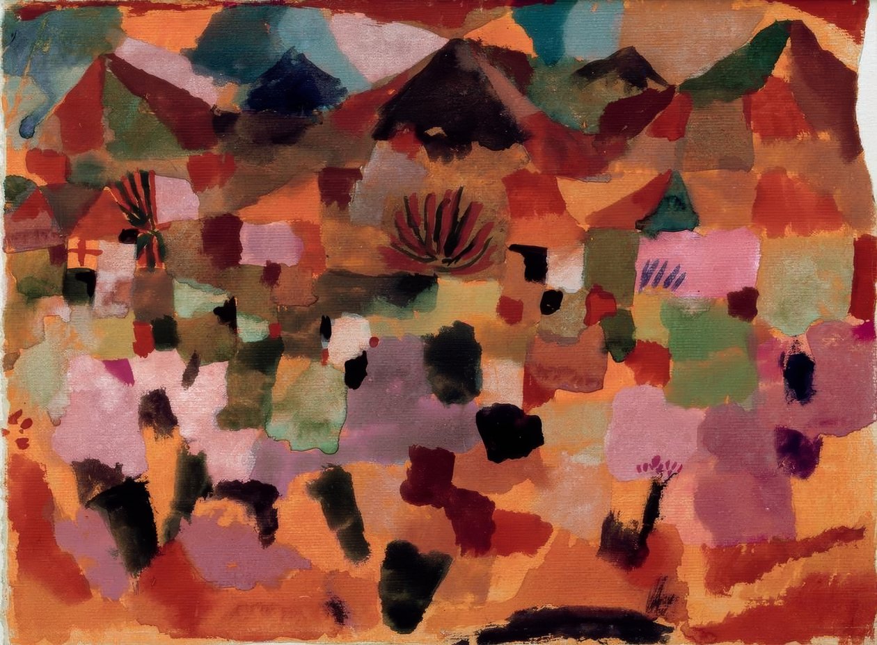 Med fjellkjeden av Paul Klee