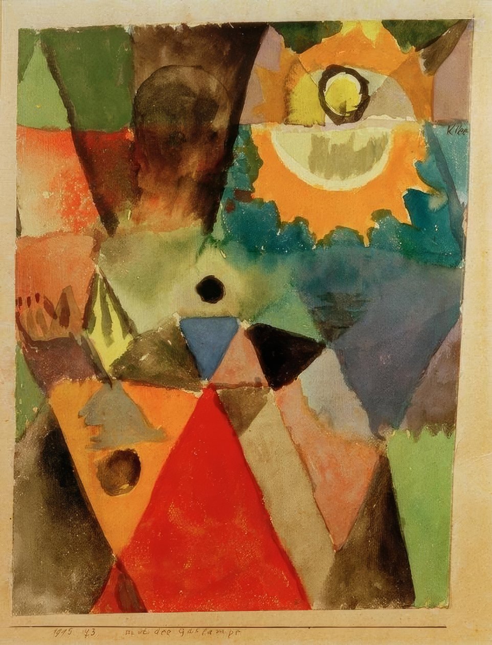 Med gasslampen (stilleben med gasslampen) av Paul Klee
