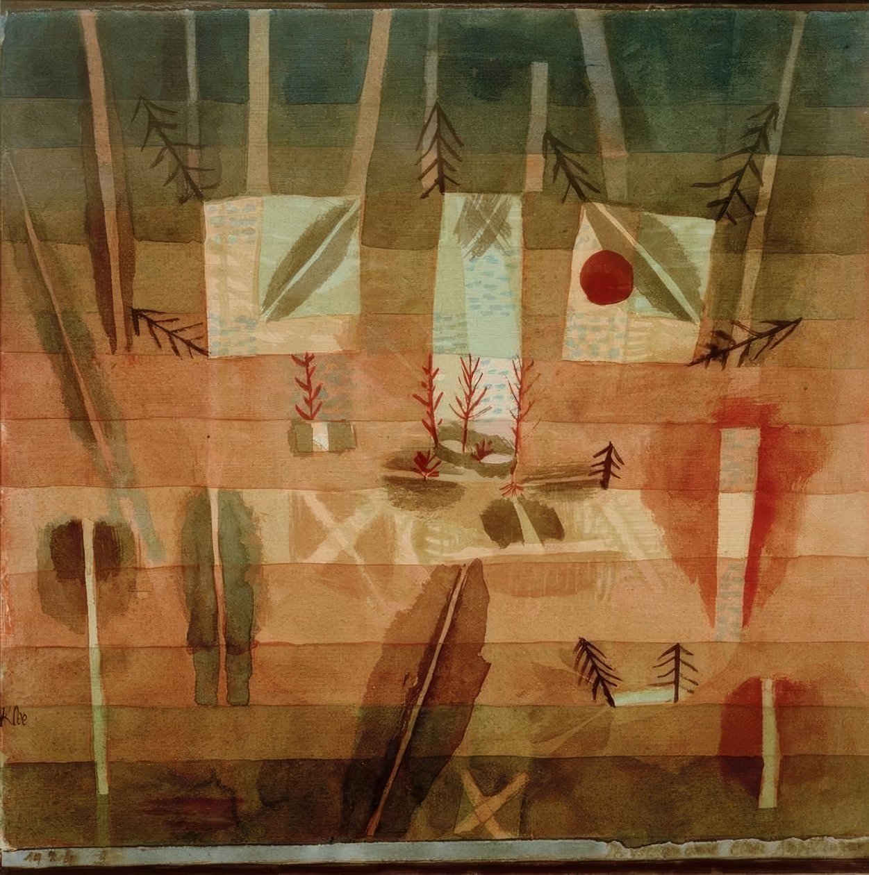 Fysiognomi av en plantasje av Paul Klee