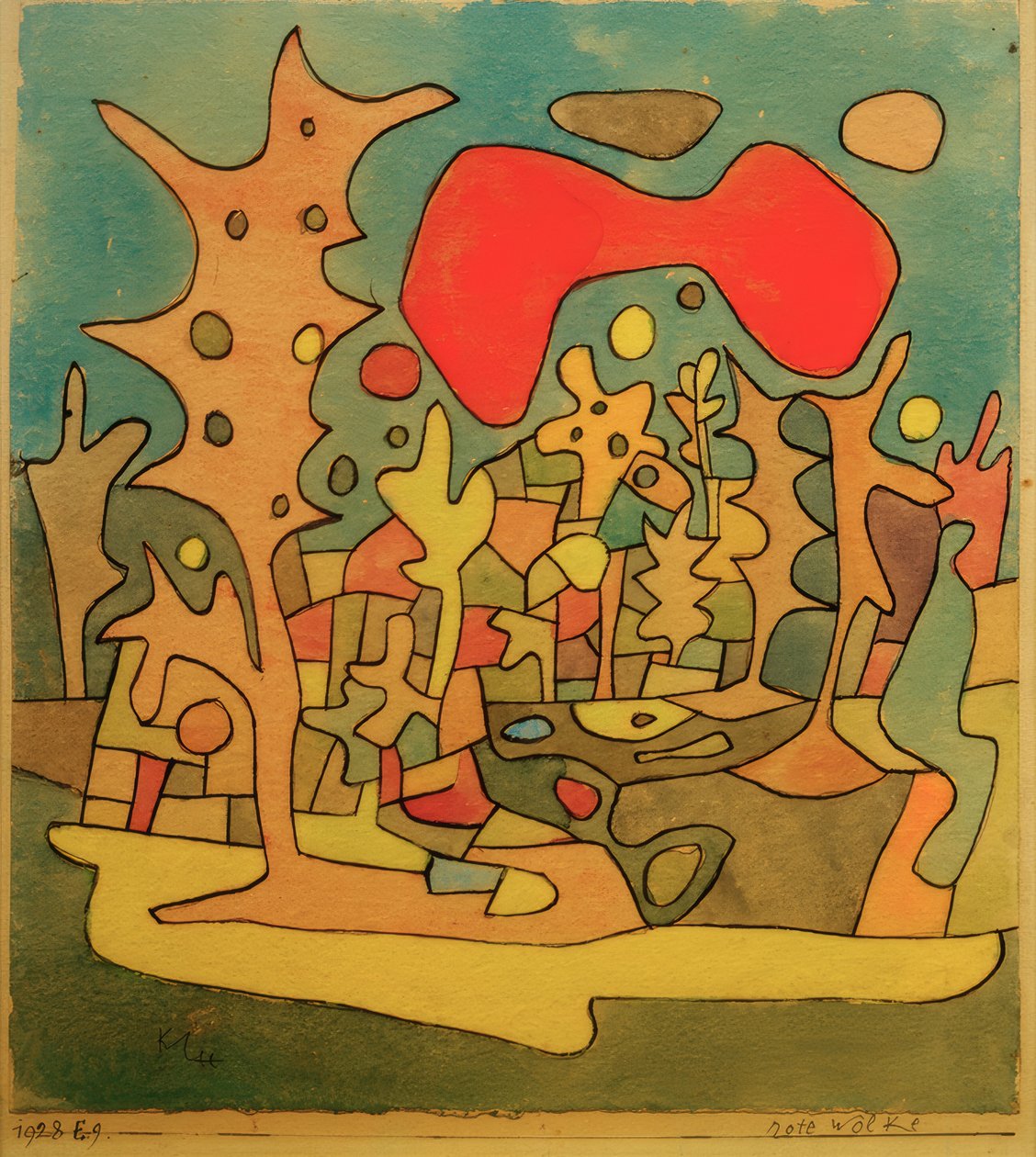 Rød sky av Paul Klee