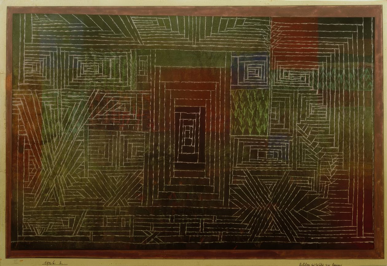 Bygg et slott i skogen av Paul Klee