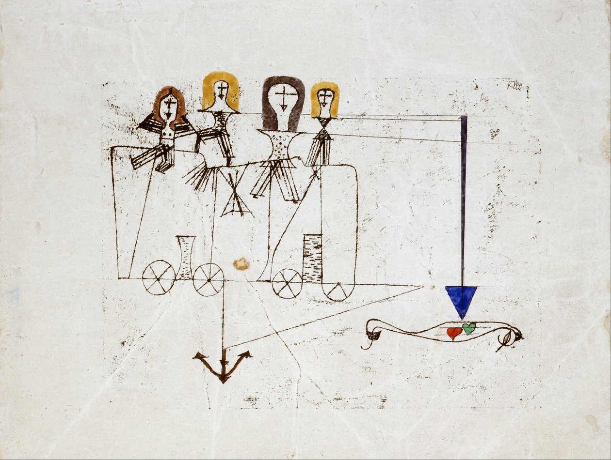 The Virtue Wagon (til minne om 5. oktober 1922) av Paul Klee