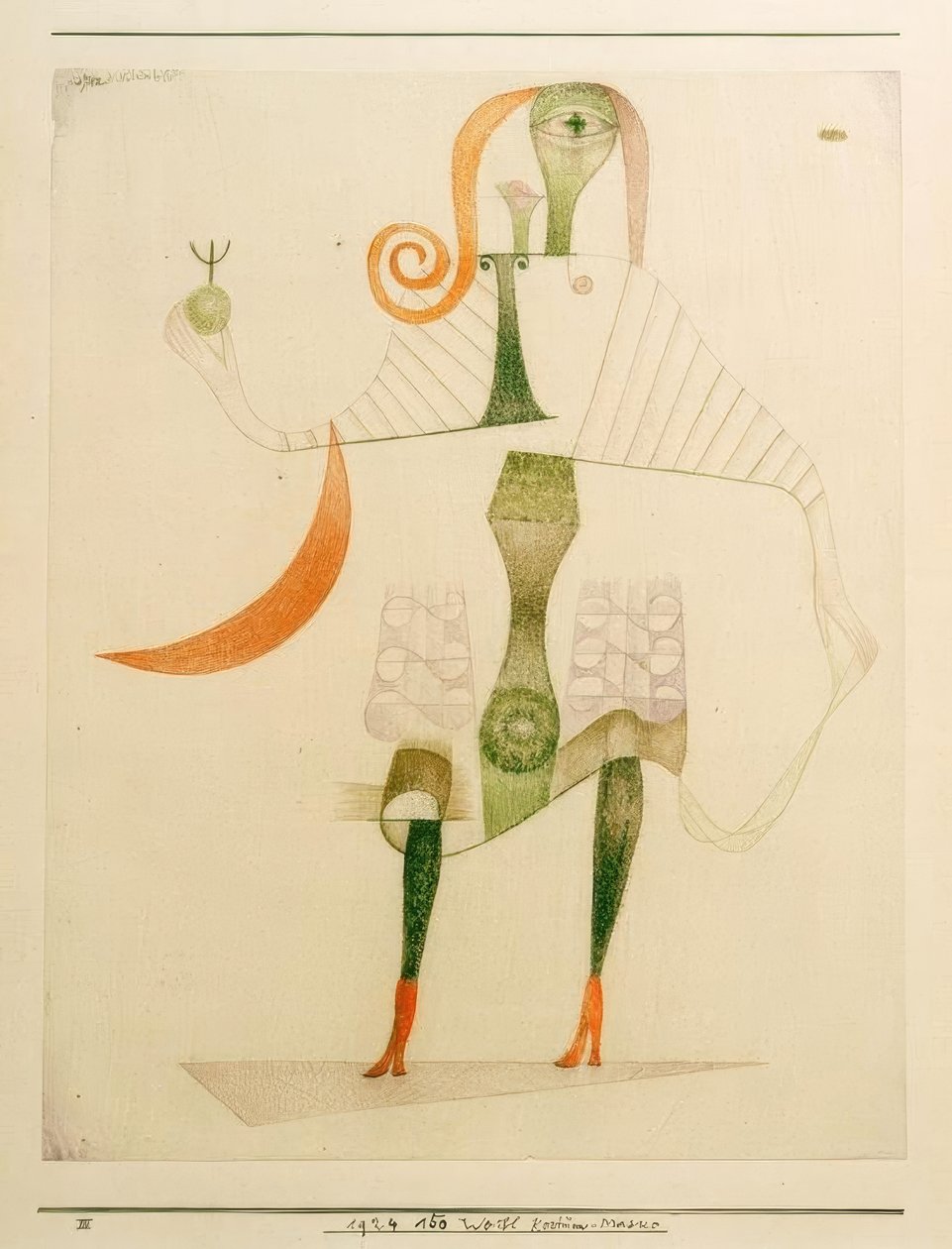 Hunn Kostyme maske av Paul Klee