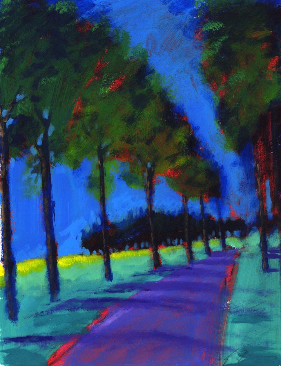 Avenue, 2008 (akryl om bord) av Paul Powis