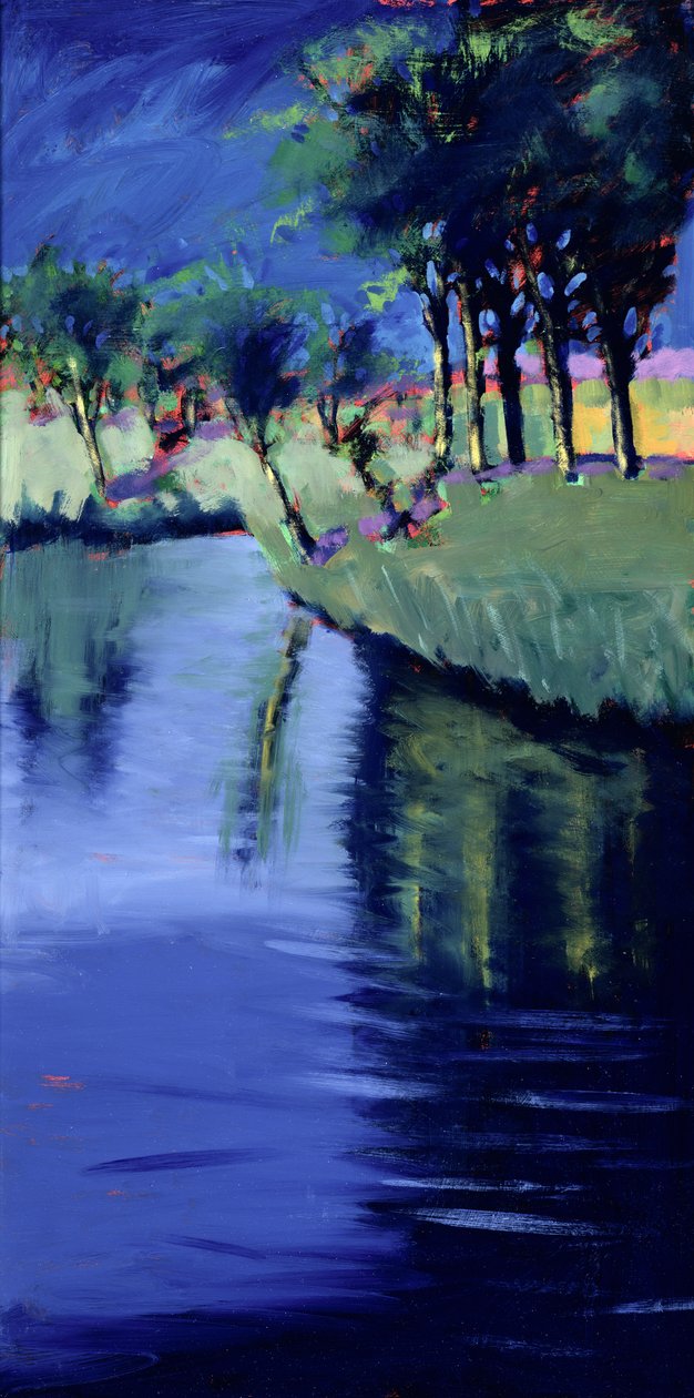 River (akryl på kort) av Paul Powis