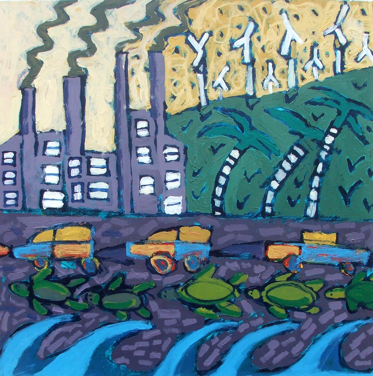 The Future (akryl om bord) av Paul Powis