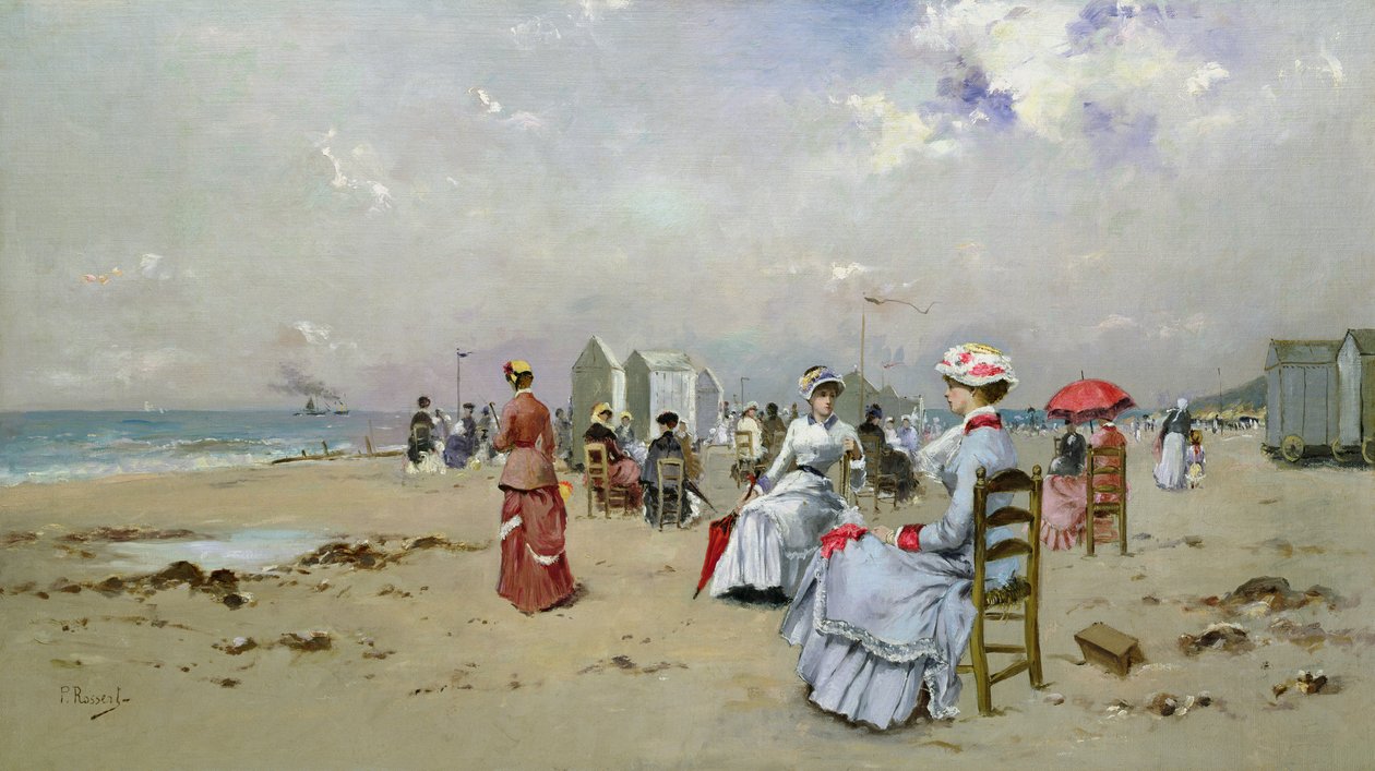 Trouville-stranden av Paul Rossert