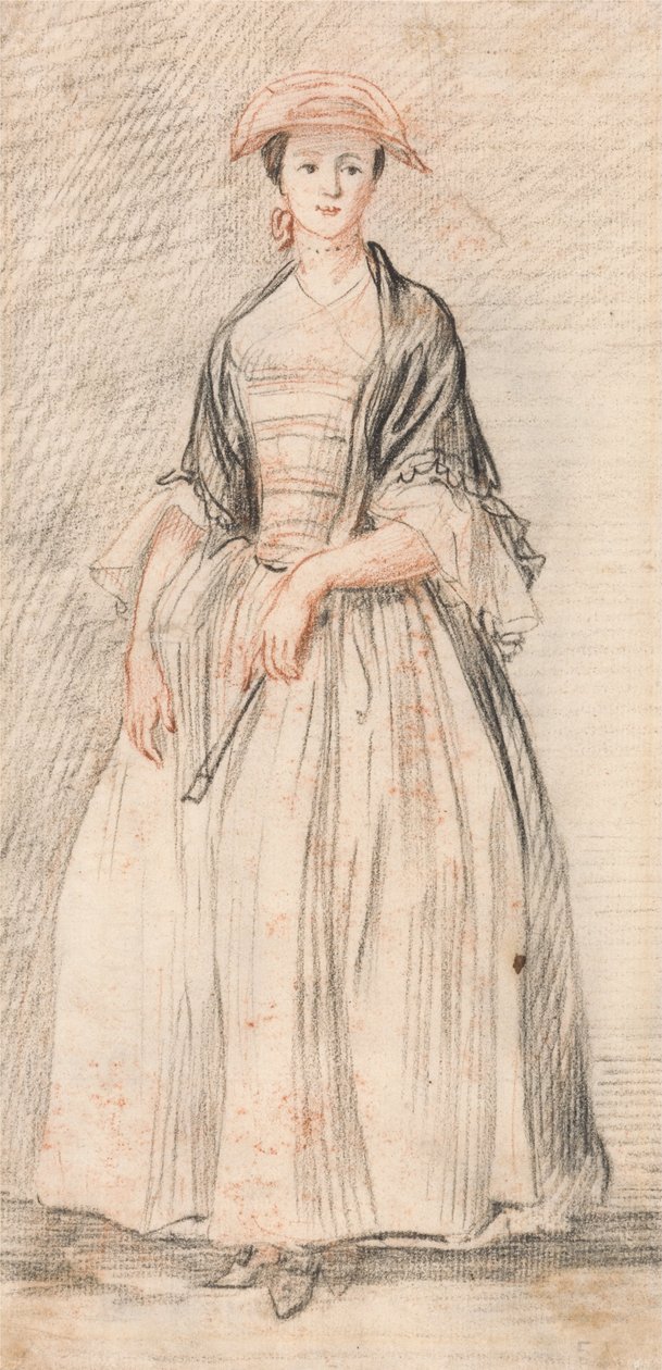 En dame med vifte av Paul Sandby