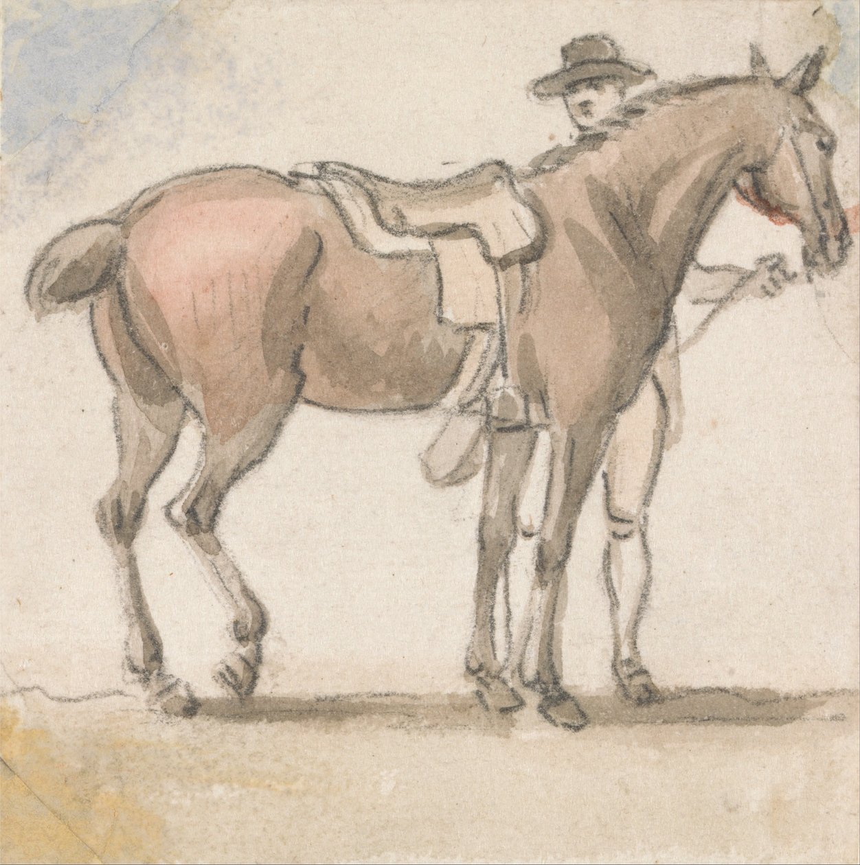En mann og en salhest av Paul Sandby