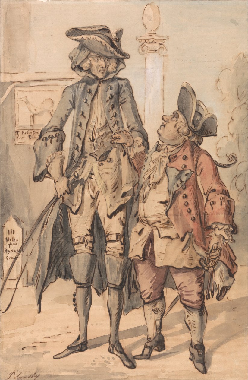 Karikatur av George Bubb Dodington og Sir Thomas Robinson av Paul Sandby