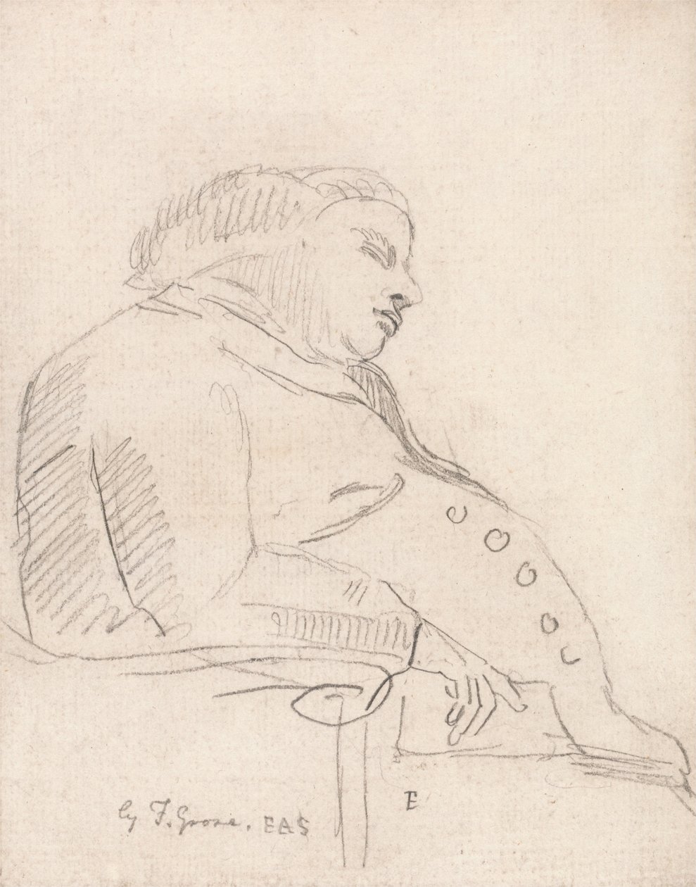 Francis Grose Sov i en stol av Paul Sandby