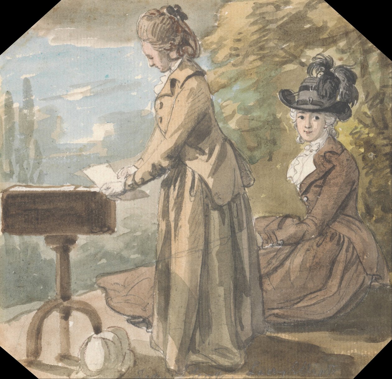 Lady Francis Scott og Lady Elliot av Paul Sandby