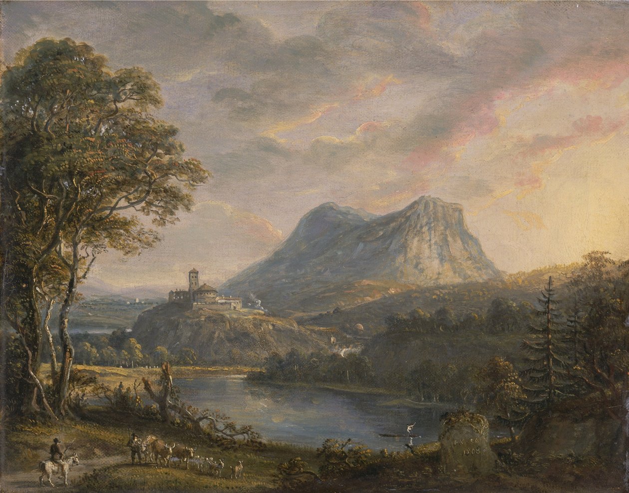 Landskap med en innsjø av Paul Sandby