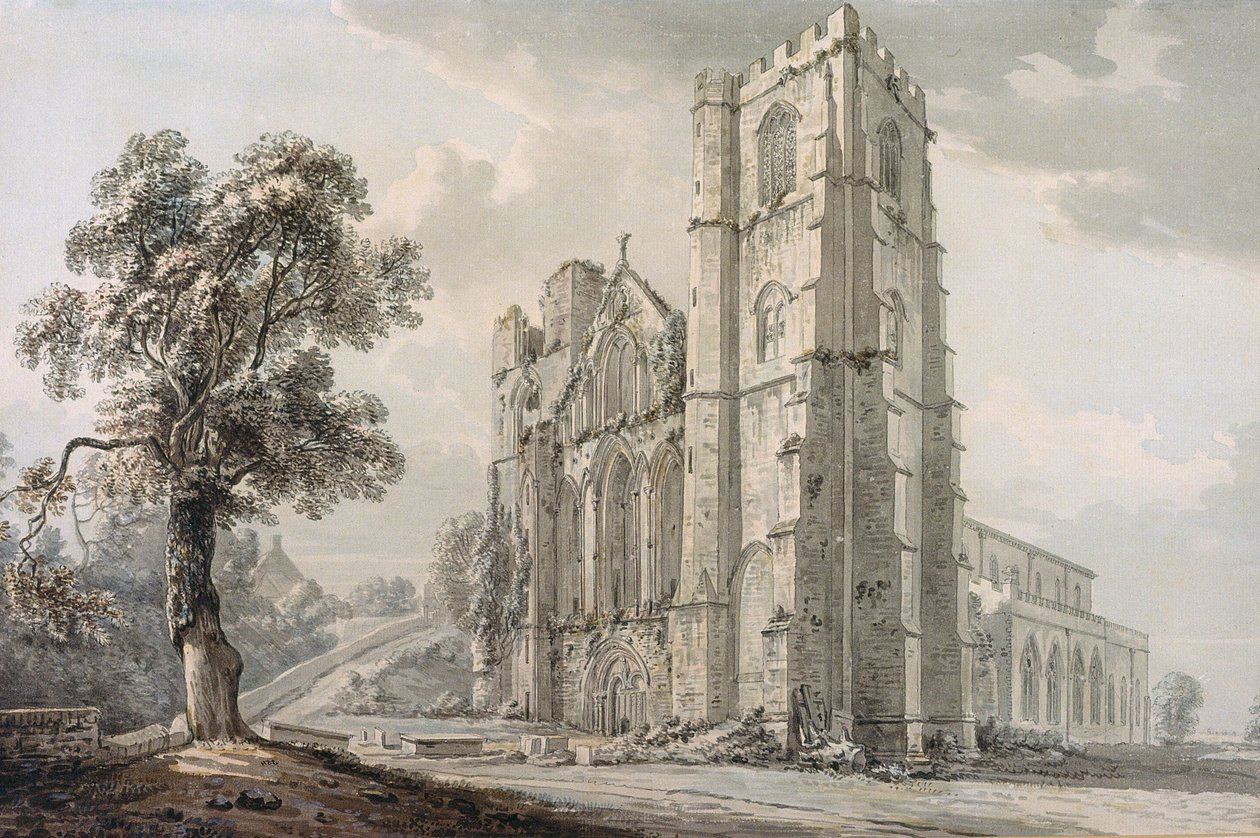 Llandaff Cathedral (akvarell) av Paul Sandby
