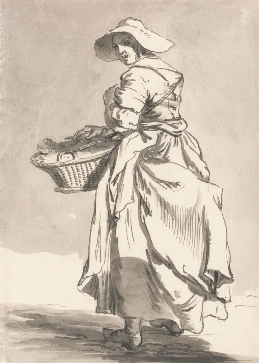 London Cries- Blomster av Paul Sandby