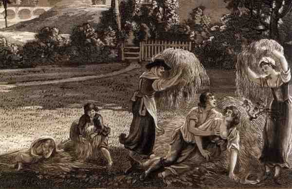 En del av byen og slottet Ludlow i Shropshire, gravert av kunstneren, utgitt av P.Sandby, 1779 (digital detalj) av Paul Sandby