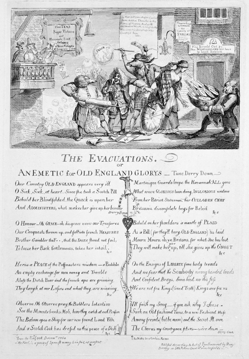The Evacuations or An Emetic for Old England Glorys, 1762 av Paul Sandby