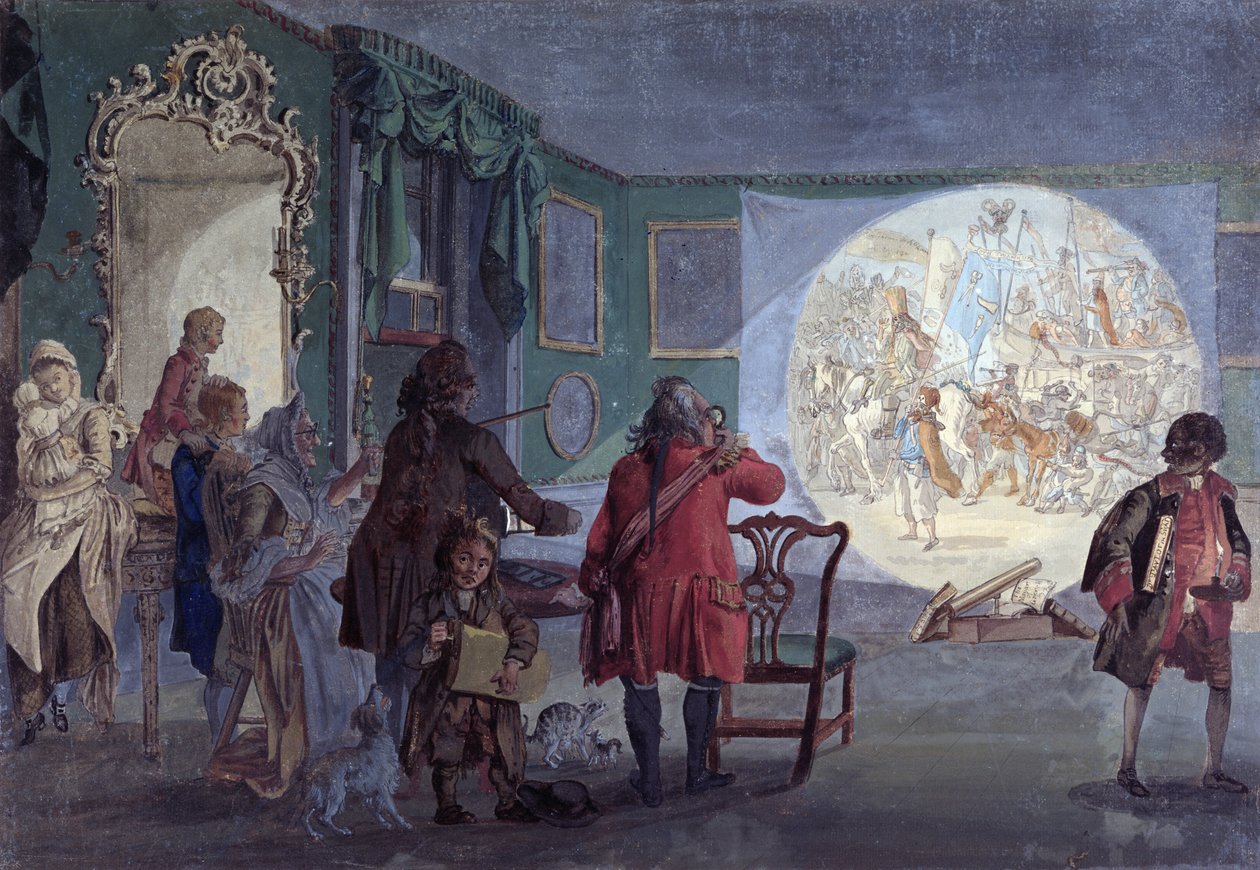 The Lantern Slide Show (fargetsing) av Paul Sandby