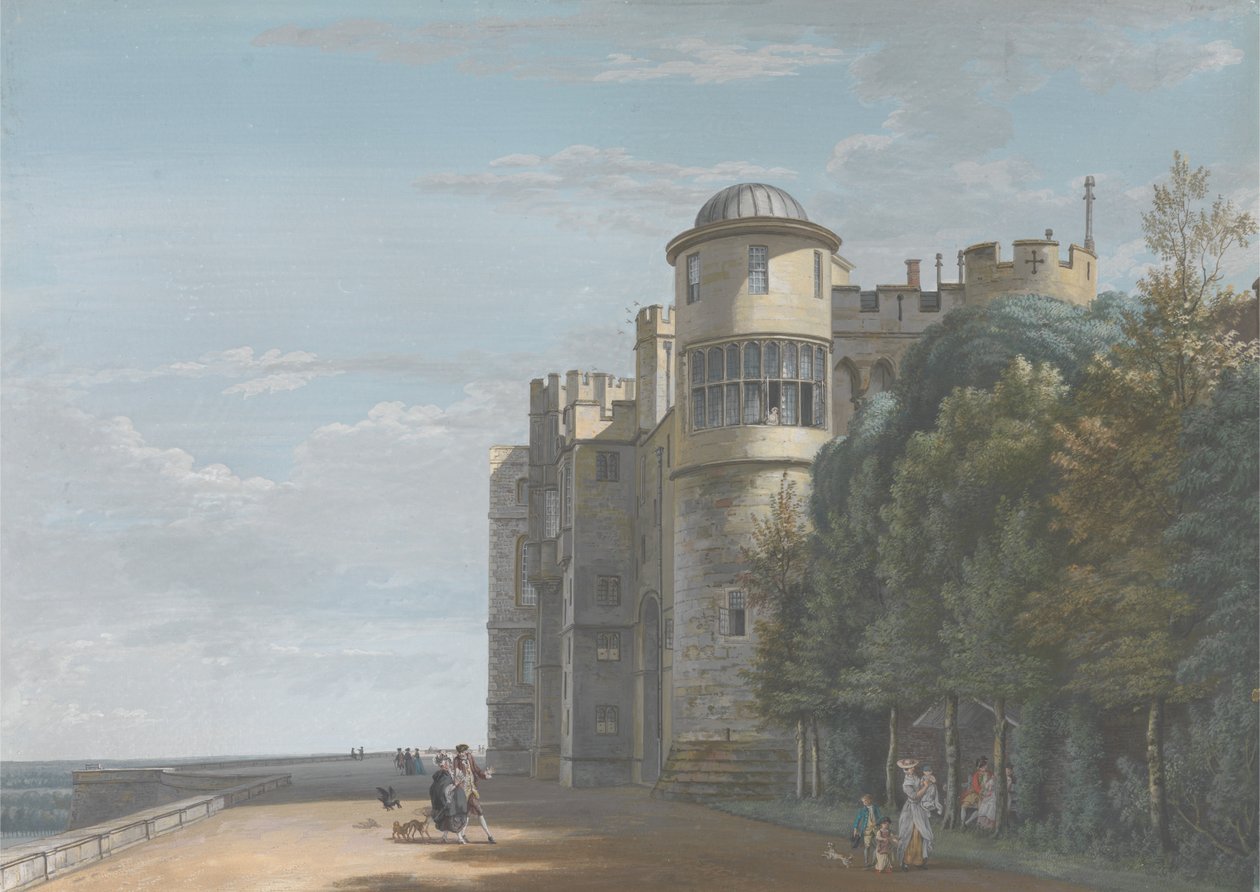 Nordterrassen, ser østover av Paul Sandby