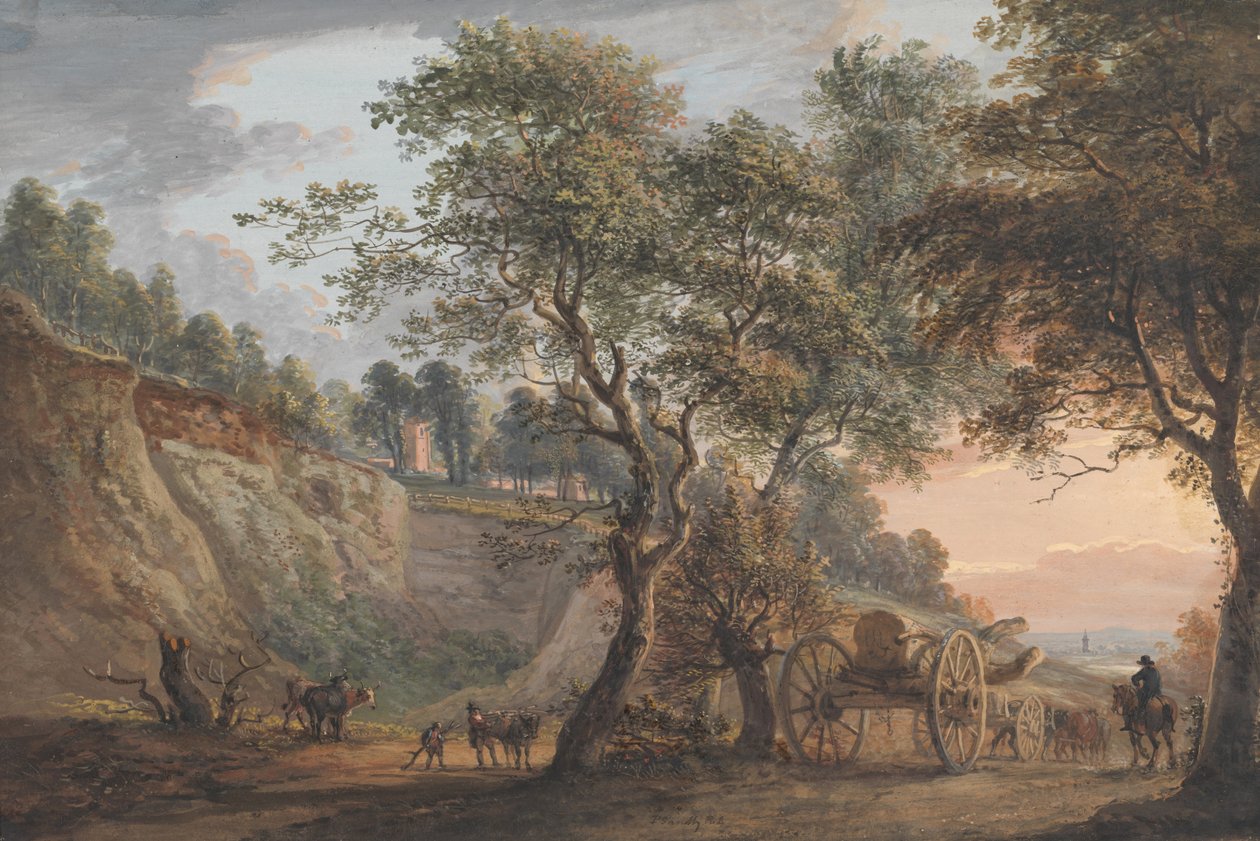 Utsikt i Charlton, Kent av Paul Sandby
