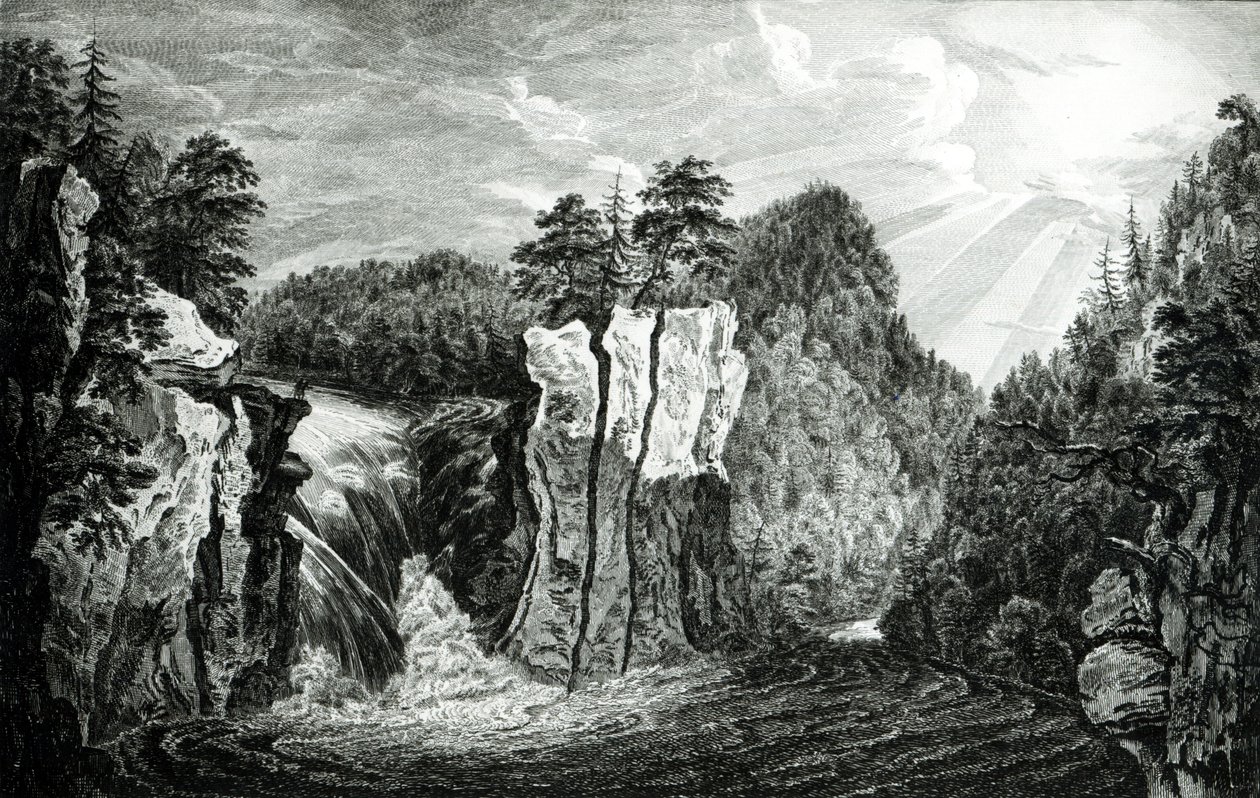 Utsikt over Passaic River-fossen, New Jersey av Paul Sandby