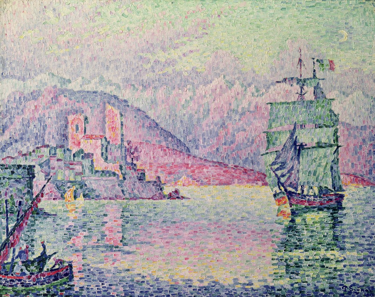 Antibes, kveld, 1914 av Paul Signac