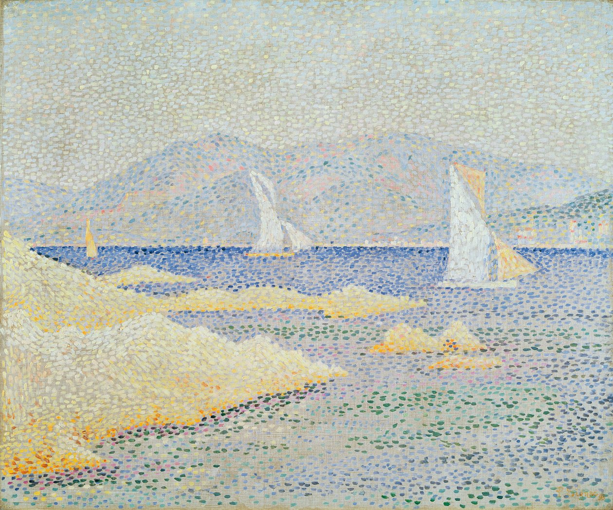 Kystscene, 1893 av Paul Signac