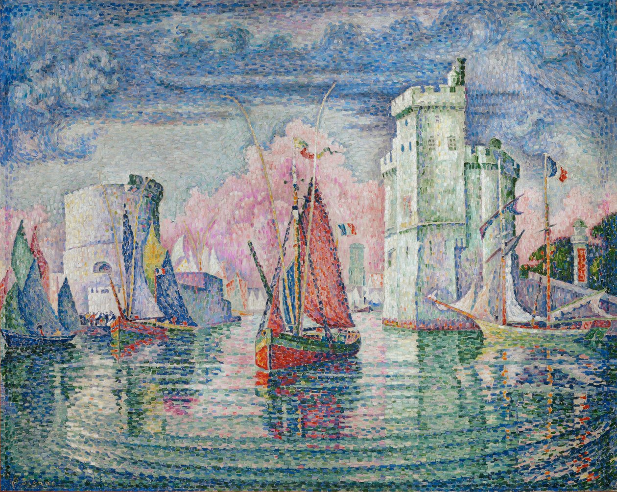 Inngang til havnen i La Rochelle av Paul Signac
