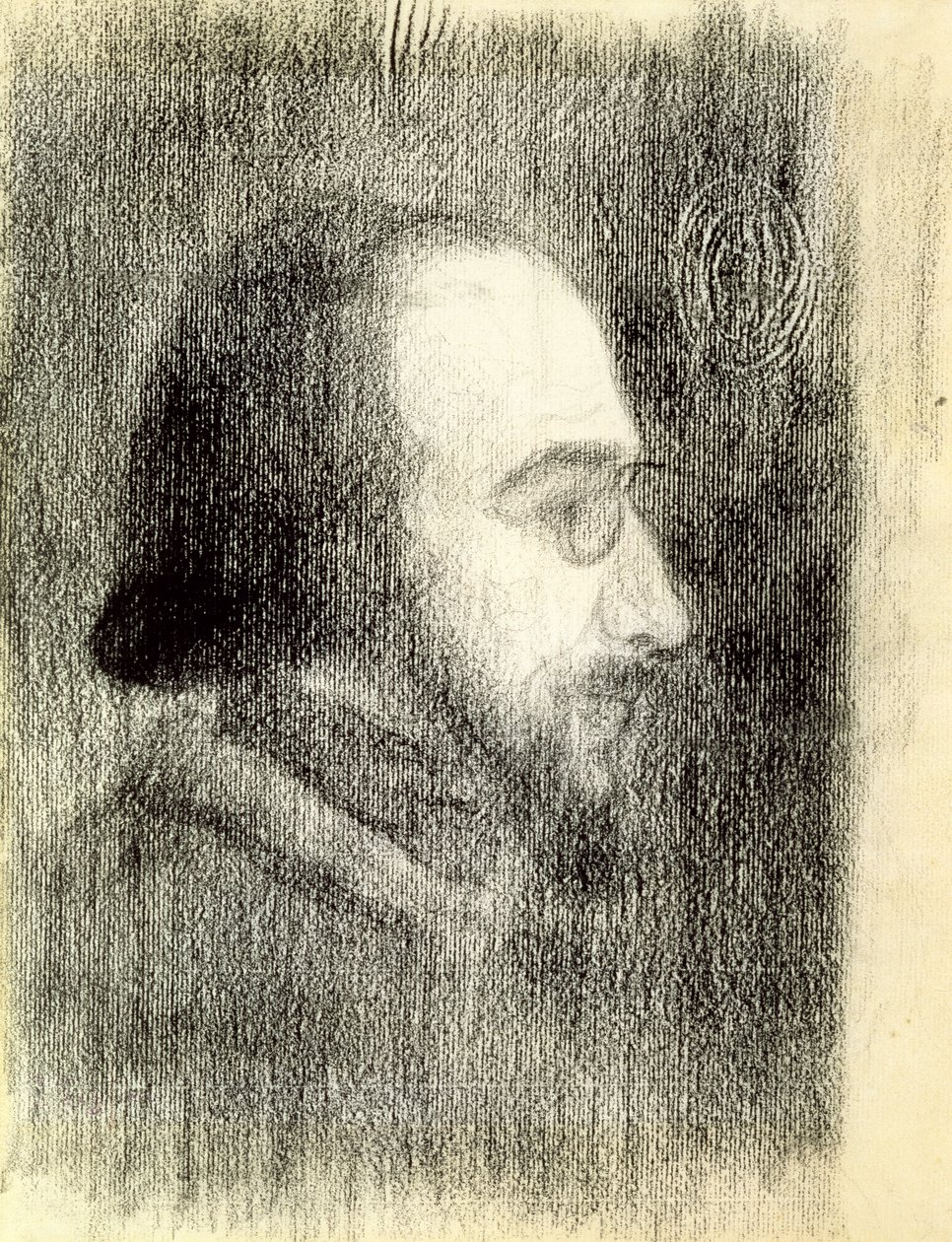 Erik Satie (1866-1925) ca. 1886 (fargestift på papir) av Paul Signac