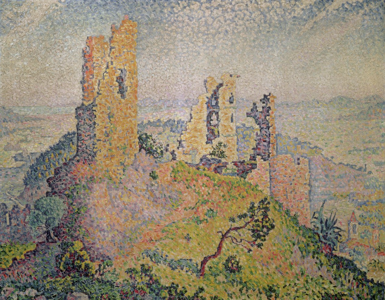 Landskap med et slottsruin av Paul Signac