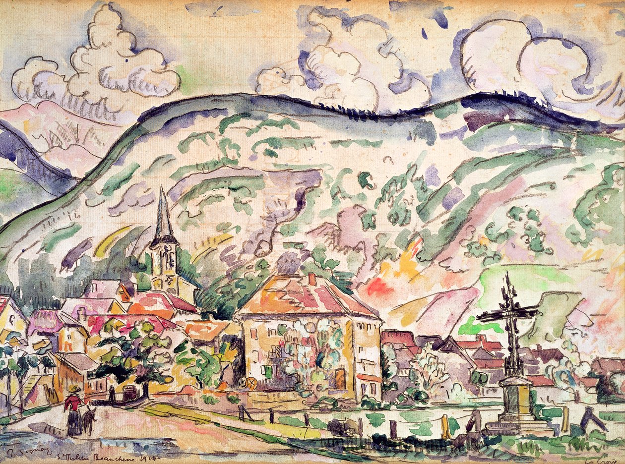 Saint-Julien-Beauchêne, 1914 (akvarell på papir) av Paul Signac