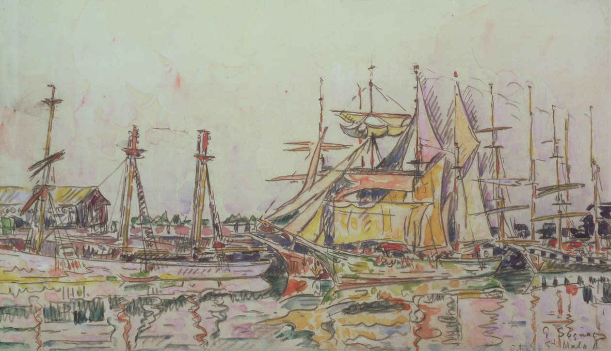 St. Malo, 1927 (wc) av Paul Signac