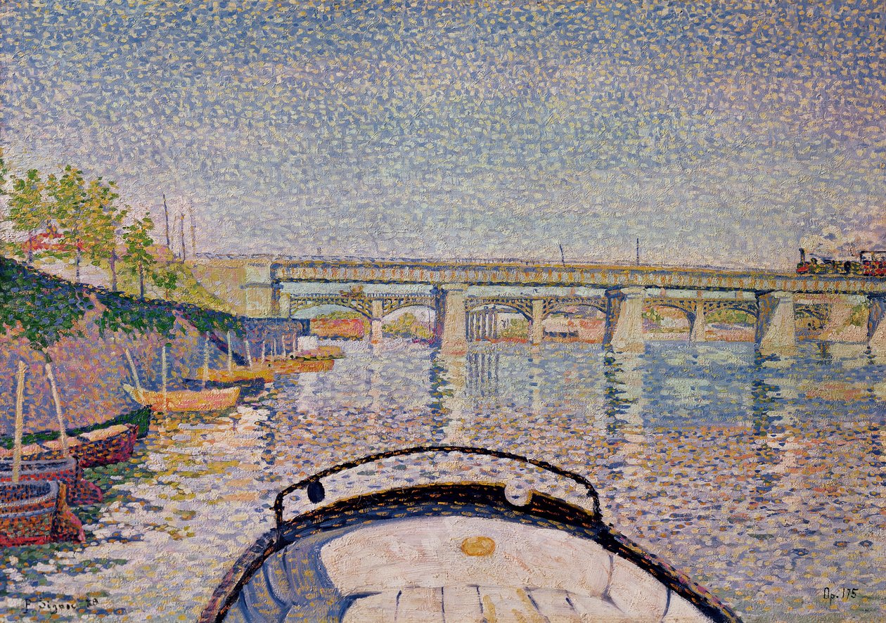 Broen ved Asnieres, 1888 av Paul Signac