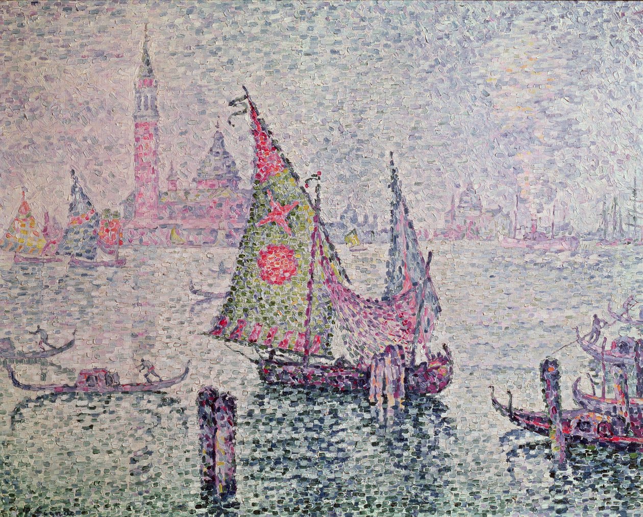 The Green Sail, Venezia, 1904 av Paul Signac