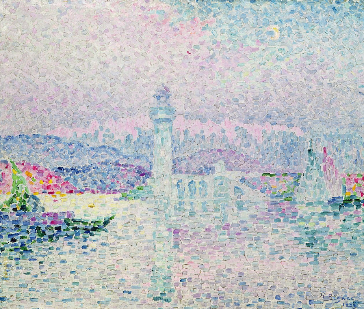 Fyret i Antibes, 1909 av Paul Signac