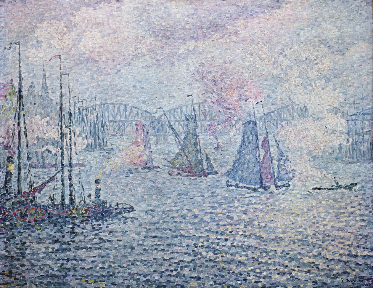 Havnen i Rotterdam, eller The Fumes, 1906 av Paul Signac
