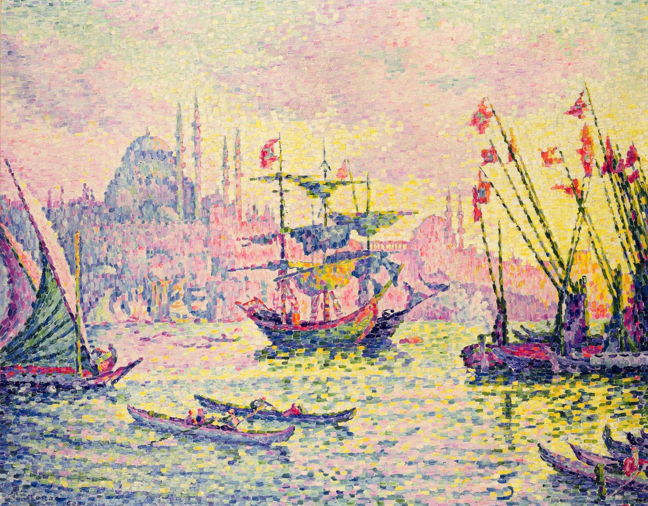 Utsikt over Konstantinopel, 1907 av Paul Signac