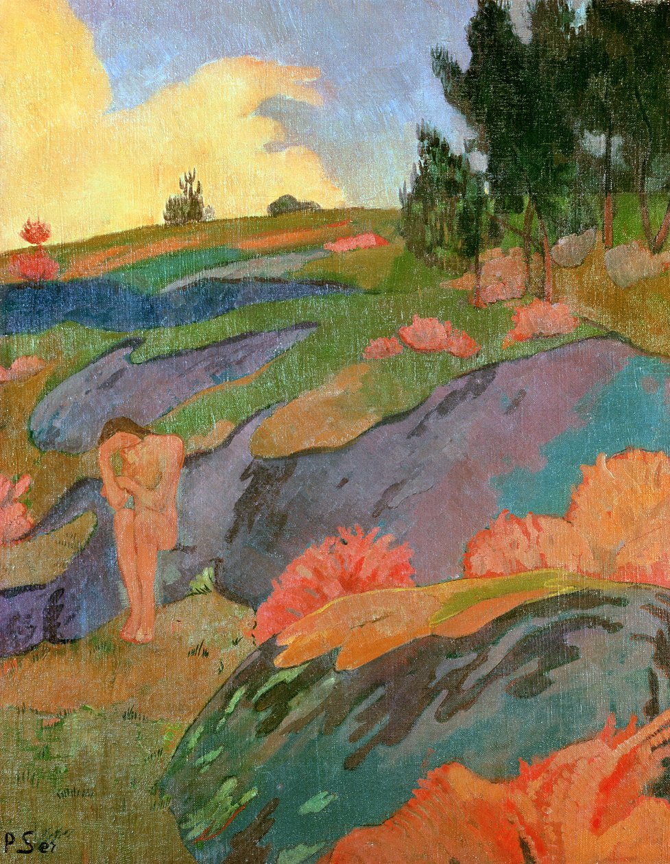 Bretonsk Eva eller, Melankoli, ca. 1890 av Paul Sérusier