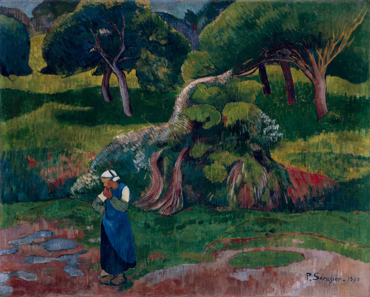 Landskap ved Le Pouldu, 1890 av Paul Sérusier