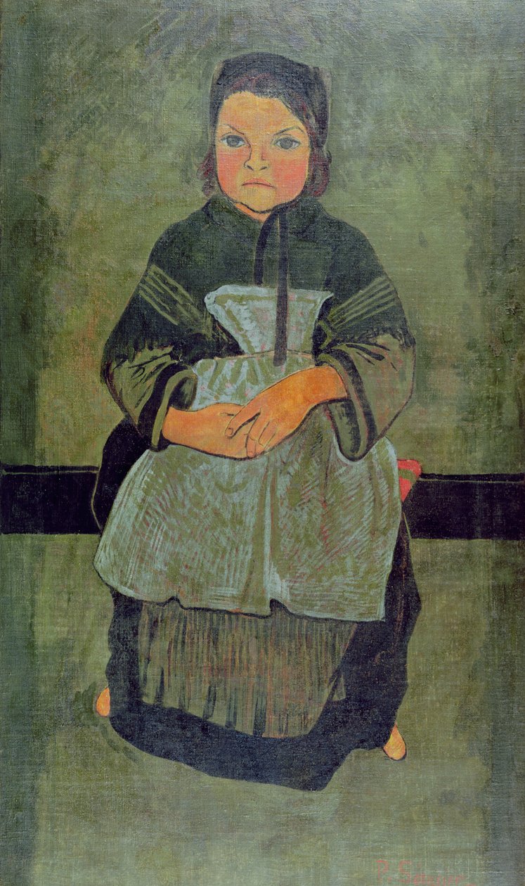 Sittende bretonsk barn, 1895 av Paul Sérusier