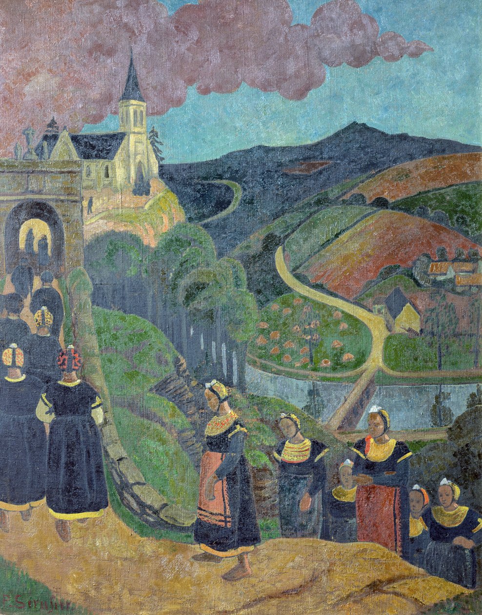 Benådningen av Notre-Dame-des-Portes ved Chateauneuf-du-Faou, ca. 1894 av Paul Sérusier