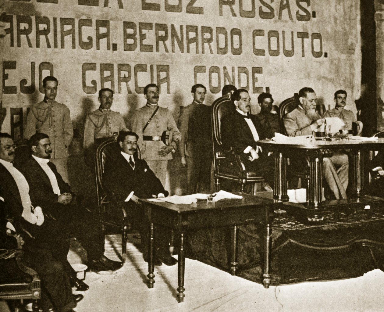 Venustiano Carranza på Queretaro-konferansen, desember 1917 av Paul Thompson