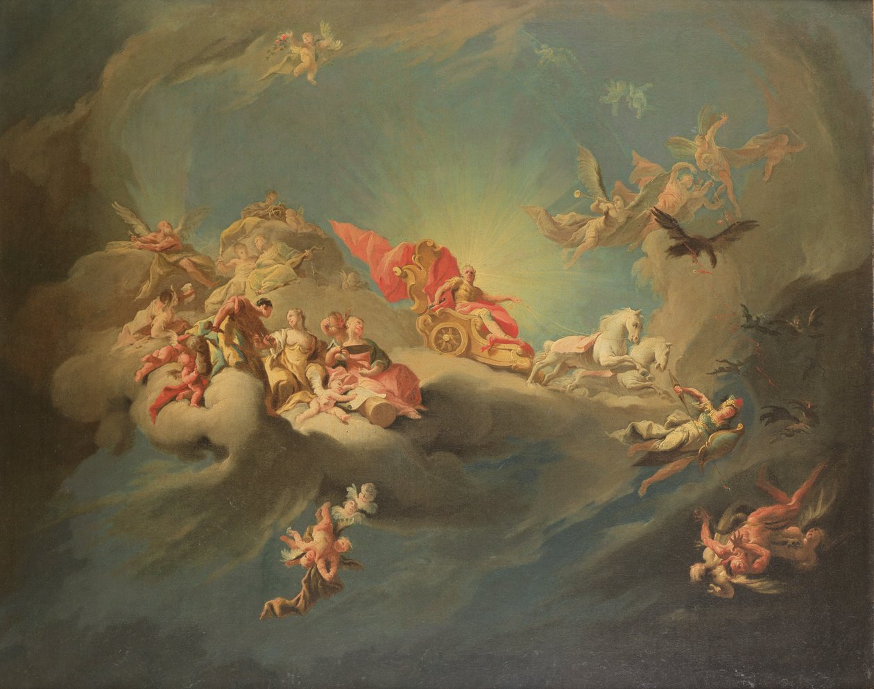 Apoteosen til keiser Charles VI (1685-1740) i skikkelse av Apollo av Paul Troger