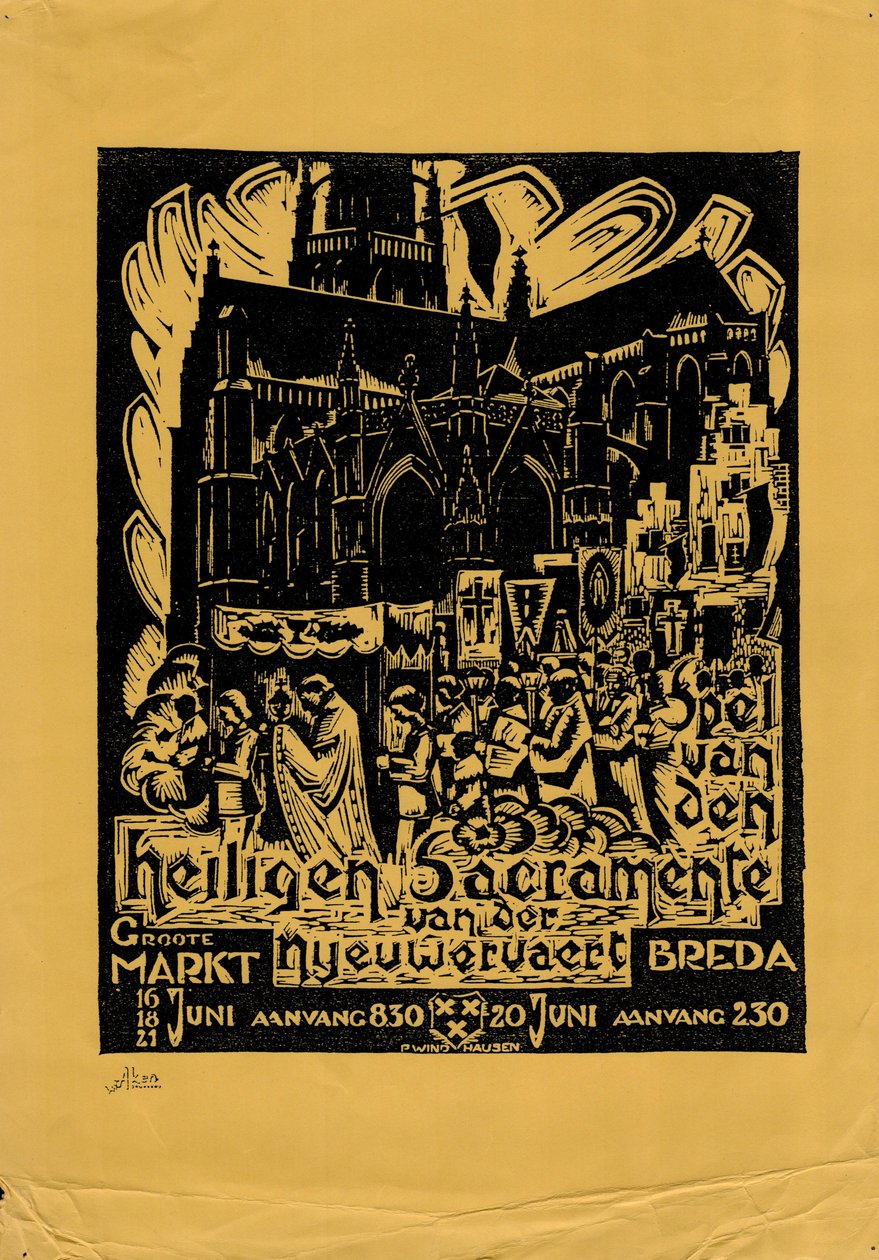 Plakat Game of the Holy Sacramente van der Nyeuwervaert av Paul Windhausen
