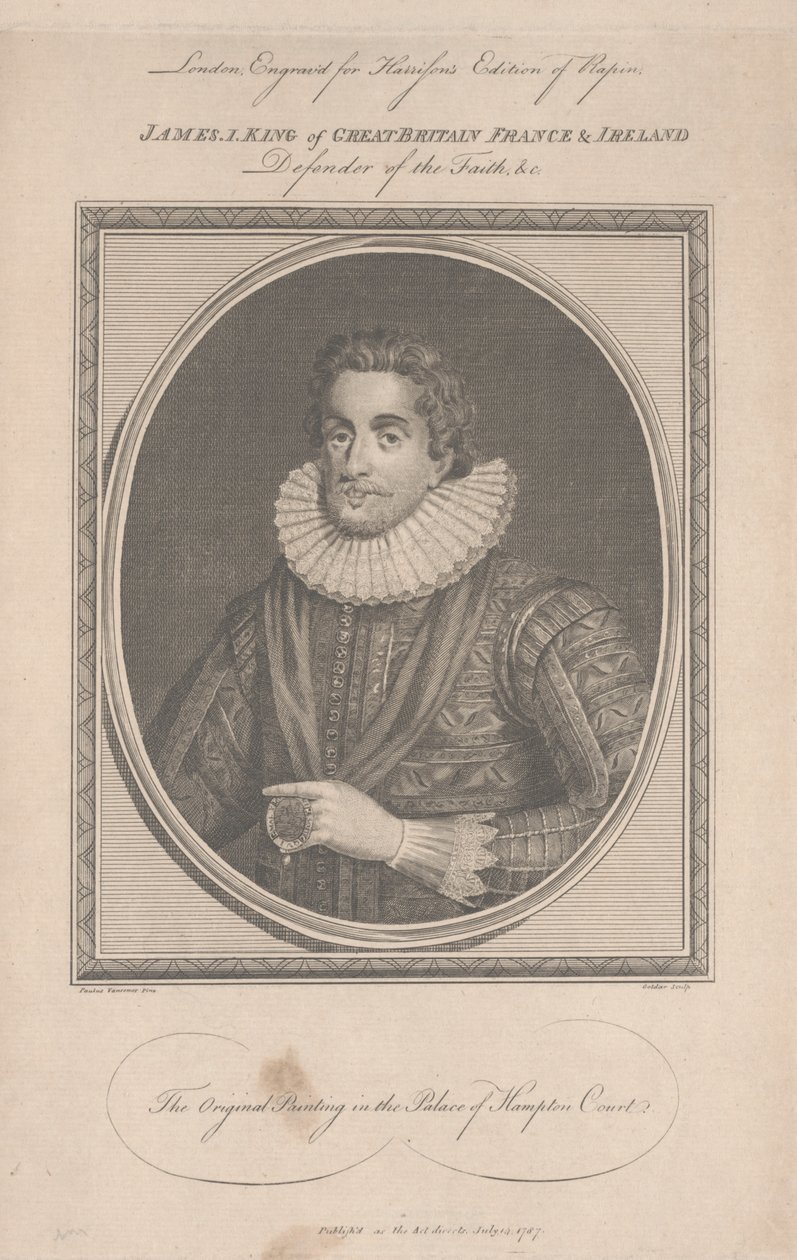 James I, 1787 av Paul van Somer