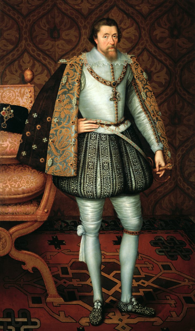 Kong James I av England (1566–1625) av Paul van Somer
